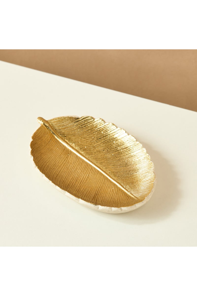 LIFESTYLE صحن صابون مزخرف بأوراق ذهبية - Image 3